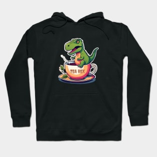 Tea Rex, Funny Dinosaur Puns Hoodie